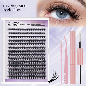 Kit de extensión de pestañas DIY, pestañas en racimo reutilizables, sin pegamento, fáciles de aplicar. - Product Image 5