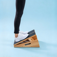 Planche inclinée portable en bois pour étirements des mollets, squats, étireur de mollets, planche inclinée réglable, planche inclinée en bois