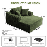 Canapé-lit modulable moderne et élégant 1 place en tissu vert foncé, écologique, pour appartement, salon - Meilleure vente