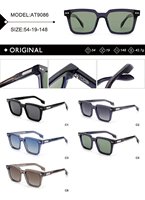 Lunettes de soleil carrées vintage personnalisées très vendues, de haute qualité, en acétate polarisé, confortables pour femmes et hommes