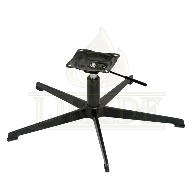 Newマット黒スイベルプレート椅子ベース5脚アルミ椅子ベーススイベルベース椅子
