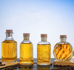 Unique <strong>Mini</strong> Liquor <strong>Bottles</strong> Spirits Vodka Gin Glass <strong>Bottle</strong> 50ml 100ml 200ml Alcohol Small Glass <strong>Bottles</strong> with Wood Stopper - Product Image 1