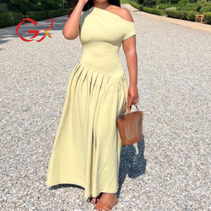 GX0776 Boutique 2024 Abito Lungo Estivo Sexy Irregolare da Sera, Abbigliamento Femminile, Spalla Asimmetrica, Elegante Vestito da Festa - Product Image 1