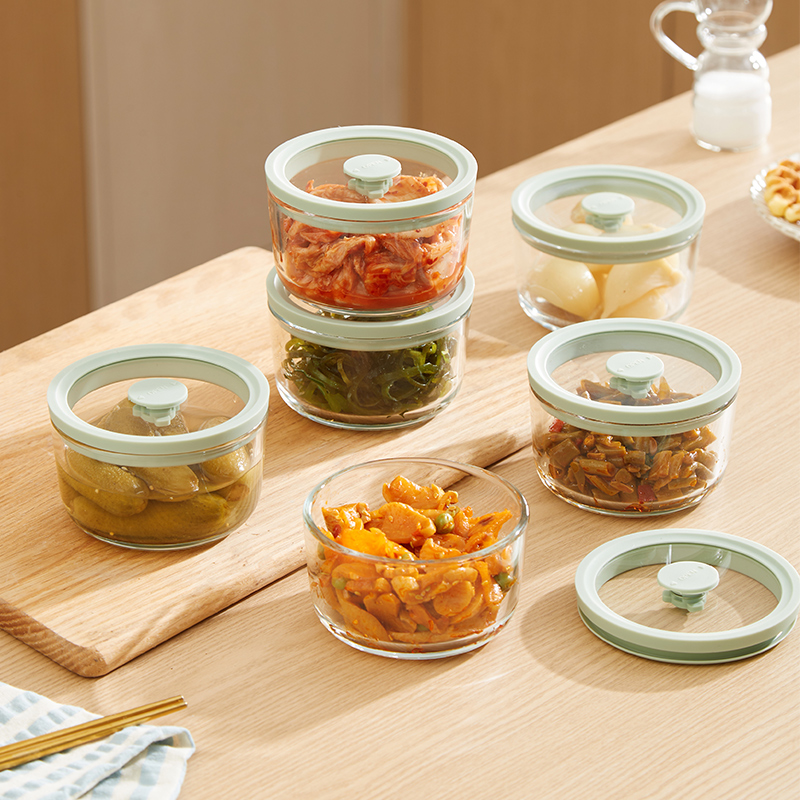 OEM 240ml Mini Glass Crisper with Lid 12oz Food Grade Kitchen Storage Jar for Mustard Rice Pickles Honey Parties