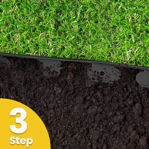 <span class=keywords><strong>Bordure</strong></span> de jardin en PE durable de 10 m, pliable à 180 degrés, sans creuser, en forme de L, avec piquets <span class=keywords><strong>pour</strong></span> parterres de fleurs et allées - Product Image 6