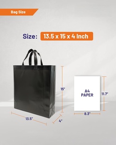 Wholesale Supermarket Recycle Folding Cheap Non Woven Fabric Carry <b>Bag</b> With Handle - Product Image 2