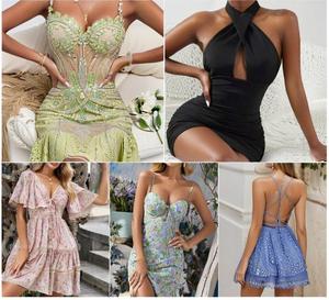 高品质二手女式连衣裙中国品牌A+++级全新涤棉材质尺码XS~3XL夏季批量批发 - Product Image 5