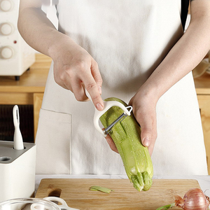 Tijeras Melon pelado Juego de pelador de acero inoxidable de 6 piezas Gadget de cocina Juego de cuchillos de combinación de cinturón - Product Image 5