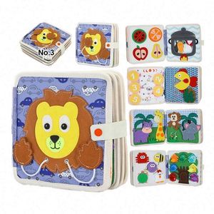 En stock, ¡Gran éxito de ventas! Juguetes Montessori: Libro sensorial de fieltro de ciervo, tablero de actividades de fieltro de tela suave para educación temprana de niños pequeños, para el desarrollo de habilidades básicas. - Product Image 6