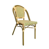Ensemble de table et de chaises d'extérieur de luxe français de haute qualité, chaise à dossier, chaise en rotin, mobilier de loisirs pour café, restaurant, pâtisserie