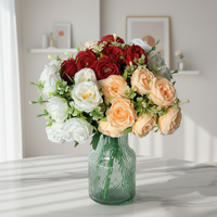 Bunga Peony Sutra Buatan Realistis Lembut Dekorasi Meja Pernikahan Hari Valentine Thanksgiving Latar Belakang Gapura