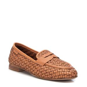 Mocassini da donna in pelle intrecciata color tan, modello Carmela, senza lacci. - Product Image 2