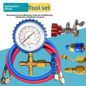 Ensemble de réfrigérant liquide pour climatisation, fluor, type neige, manomètre, vanne, raccords de tuyauterie, joint, ouvre-<span class=keywords><strong>bouteille</strong></span>, kit de remplissage R2 15 kg - Product Image 5
