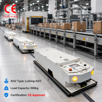 Robot de remorquage certifié CE TZBOT, charge industrielle de 500 kg, AGV automatisé intelligent pour le transport en usine, logistique interne automatisée