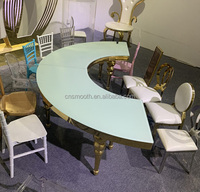 Table ronde en acrylique blanche pour enfants, style serpentine, pour décoration de fête, mobilier de mariage SMOOTH