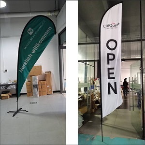 Рекламная акция, сублимационный дизайн, печатная краска, реклама, наружное перо, каплей, пляжный флаг с шестом - Product Image 6