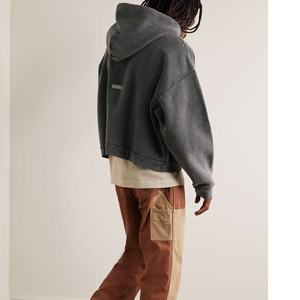 Sudadera con Lavado Ácido de Alta Calidad, Serie High Street, Sudadera Vintage con Lavado a la Piedra, Estilo Oversize - Product Image 5