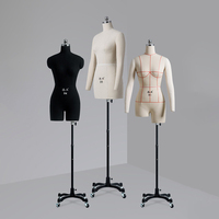 Maniquí de Torso Femenino Ajustable en Altura, Modelo de Exhibición de Ropa con Soporte de Trípode
