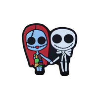 Lebensmittelechte Baby-Halloween-Platin-Silikon-Totenkopf-Handkette, Anti-Fall-Kette, Ornament, DIY-Schmuckherstellung, Beißspielzeug-Perlen