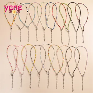 YANE new macaron candy and jelly rice beaded necklace sweet and cute girly everything necklace
