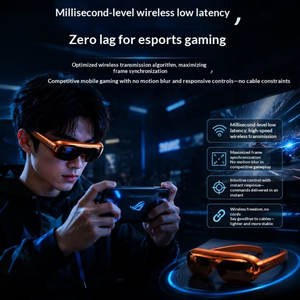 อุปกรณ์ <span class=keywords><strong>VR</strong></span>/AR/MR แว่นตา <span class=keywords><strong>VR</strong></span> จอแสดงผลขนาดใหญ่ <span class=keywords><strong>4K</strong></span> ความละเอียด 3840*1080 สำหรับดูหนัง 2D/3D เล่นเกม เชื่อมต่อ DP/Wi-Fi สะท้อนหน้าจอ Esports - Product Image 1
