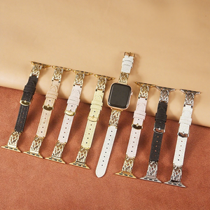 Bracelet hybride en cuir tressé de luxe Upro pour Apple Watch Series 11 Ultra, vente en gros d'usine, bracelet de montre personnalisé OEM - Product Image 1