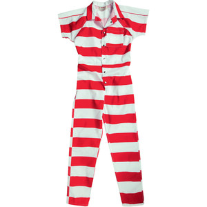 Combinaison de travail bon marché à boutons-pression, manches courtes, haute résistance, résistante aux déchirures, imprimé rayé pour prisonnier - Product Image 5