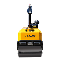 Mini-compacteur routier vibrant à double tambour, portatif, capacité 800 kg, pour réparation routière, faible consommation de carburant