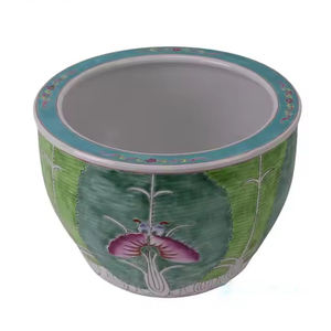 وعاء حديقة سيراميك مطبوع يدويًا على شكل فراشة من Bok Choy ، وعاء حديقة عشب داخلي عتيق مزخرف للحدائق الداخلية ، للديكور الداخلي - Product Image 2