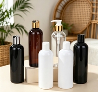 Zwarte Amber Transparante Gouden Pompdop Shampoo Conditioner DIY Cosmetische Verpakking Haarserum Haarmasker Hydraterende Douchegel Verpakking