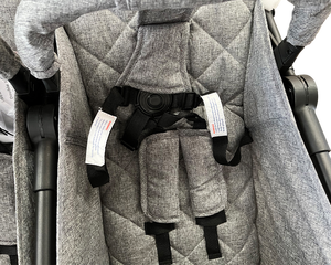 Passeggino Gemellare Affiancato con Cinture di Sicurezza e <span class=keywords><strong>Ruote</strong></span> <span class=keywords><strong>Grandi</strong></span>, Pieghevole, per Neonati e Bambini - Product Image 5