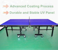 Table de ping-pong pliante mobile d'entraînement d'exercice de divertissement d'intérieur de 12mm
