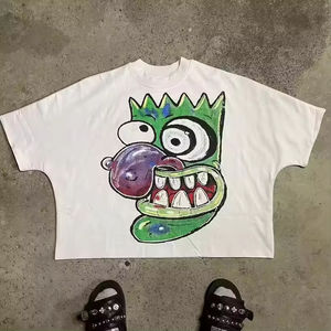 Vente en gros de t-shirts courts boxy 100% coton, t-shirts graphiques imprimés, streetwear, t-shirts de luxe de haute qualité pour hommes - Product Image 6