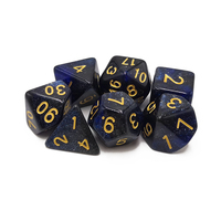 Dés de jeu en plastique scintillants DND, dés de jeu en plastique qui brillent dans le noir, dés de casino D4 D6 D8 D10 D12 D20, ensemble de dés polyédriques pour jeux de rôle