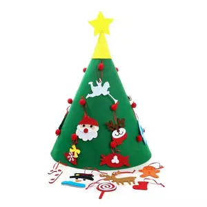 Made in china three dimensional diy felt christmas tree with ornaments double