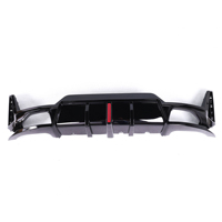 Diffuseur de pare-chocs arrière ABS brillant noir de type CP avec LED pour BMW Série 3 G20 LCI M Tech 2023+