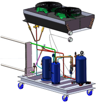 Refroidisseur d'eau à compresseur scroll 5HP avec condenseur refroidi par air, conçu pour diverses applications, incl. Refroidissement industriel