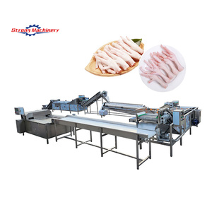 Línea de procesamiento de pies de pollo Juego completo Máquina peladora de pies de pollo Línea de producción automática de pies de pollo - Product Image 4