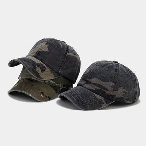 Cappellino da Baseball Camouflage Lavato Vintage con Visiera Curva, Stile Papà, Regolabile, per Uomo e Donna, Disponibile in Diversi Colori - Product Image 3