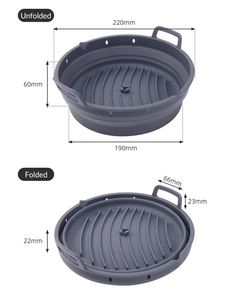 Non Stick Food Safe Reusable Airfryer Silicone Pot Baking Molds Pan Kitchen Cooking Tools Air Fryer Silicone Liners for Airfryer - Product Image 6