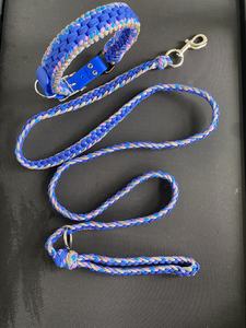 Ensemble collier et laisse pour chien paracorde de luxe avec logo personnalisé collier macramé en corde de nylon tressé à la main collier pour chien corde - Product Image 2