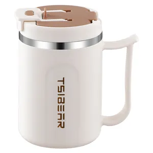 Reusable mug plastic and stainless steel SUS 304 anti-scald coffee mug