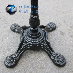 Vintage Design 4 Claws Heighten Cast Iron Dinner Pedestal Table Base Traditional Table Leg For Granite Top