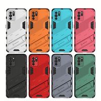 Coques de téléphone en TPU+PC antichoc de conception blindée en gros pour la série OPPO RENO6 Z avec béquille, coque arrière de téléphone portable en vrac