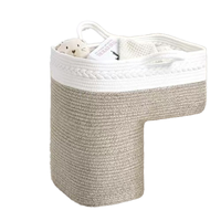 Panier de rangement pliable en corde de coton tressé, écologique, grande taille L, pour l'organisation de la maison - Offre Spéciale