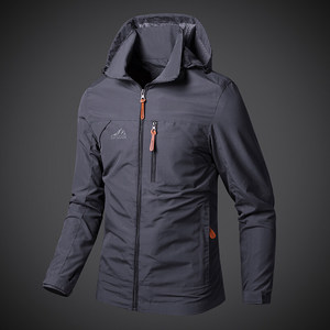 Chaqueta de hombre ligera cortavientos al por mayor con cremallera suave de gran tamaño para hombre - Product Image 2