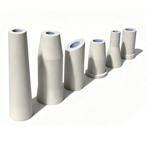 Tubo de alimentación de alúmina fundida recubierta de BN para fundición de lingotes de aluminio en caliente, componentes refractarios - Product Image 1