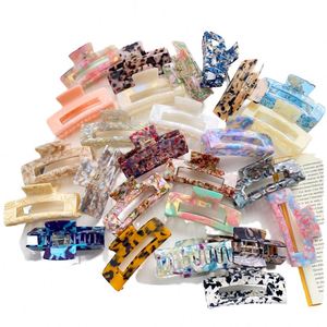 Pinces à cheveux en acétate de cellulose écologiques de qualité supérieure, personnalisables, 6 cm, multicolores, pinces à franges en bec de canard pour femmes, usage quotidien - Product Image 4