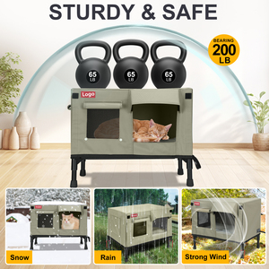 Tahan air tahan debu nilon tahan gigitan hewan peliharaan luar ruangan rumah untuk kucing anjing & Kelinci semua musim perakitan diperlukan - Product Image 4