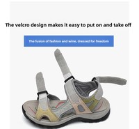 Nouvelles sandales décontractées pour femmes, chaussures de plage confortables en cuir à semelle épaisse, respirantes, à bout ouvert, style romain, pour l'extérieur